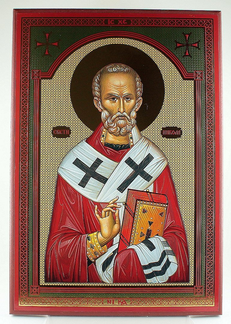 Heiliger NIKOLAUS Nikolaos Niko St.Nichola Ikone Ikone Ikonen Icon Icone Ikona 